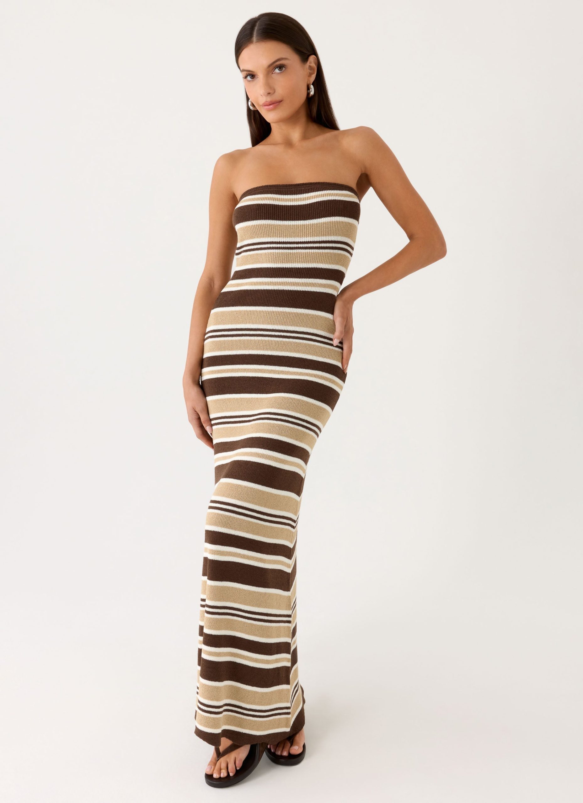 AntonieKnitMaxiDressChocolateStripe6