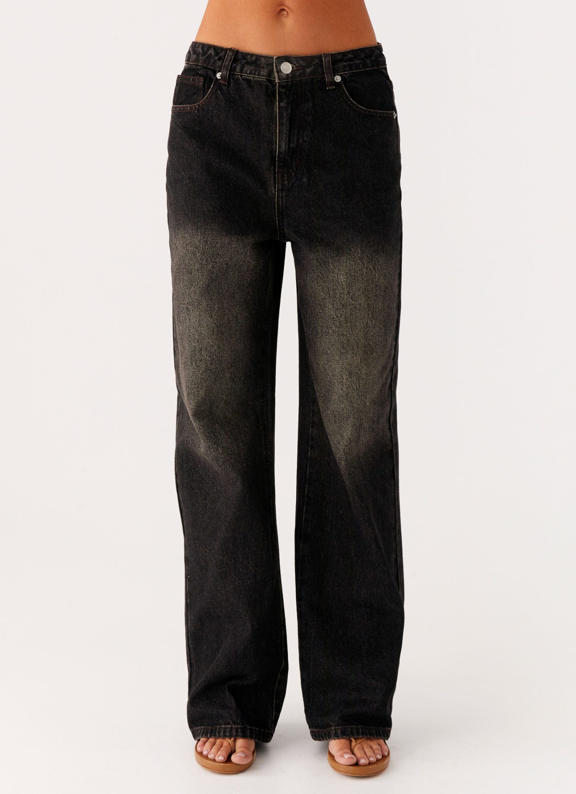 BackAgainStraightLegDenimJeansCharcoal4