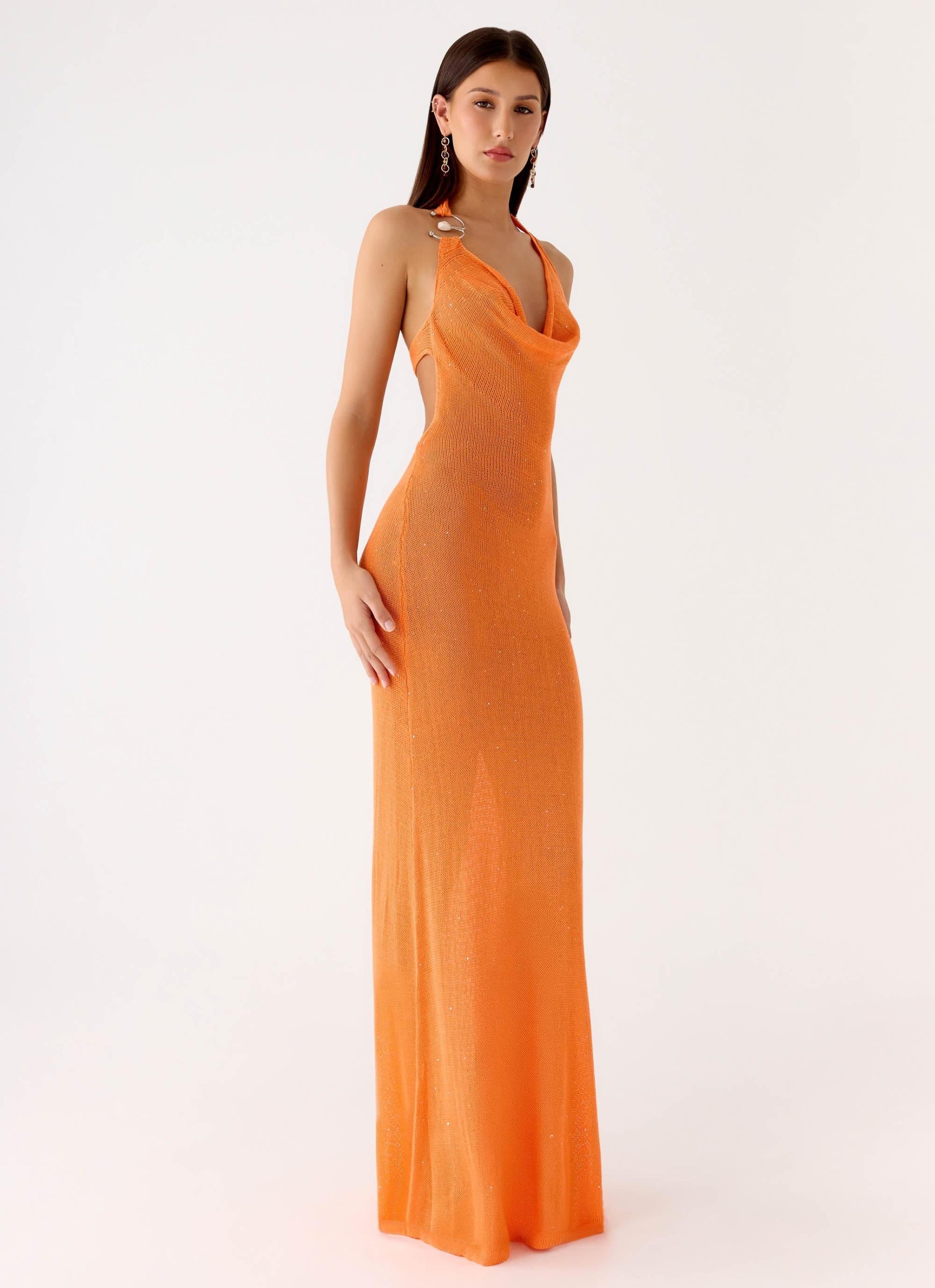 DelfinaCowlKnitMaxiDressOrange5Peppermayo