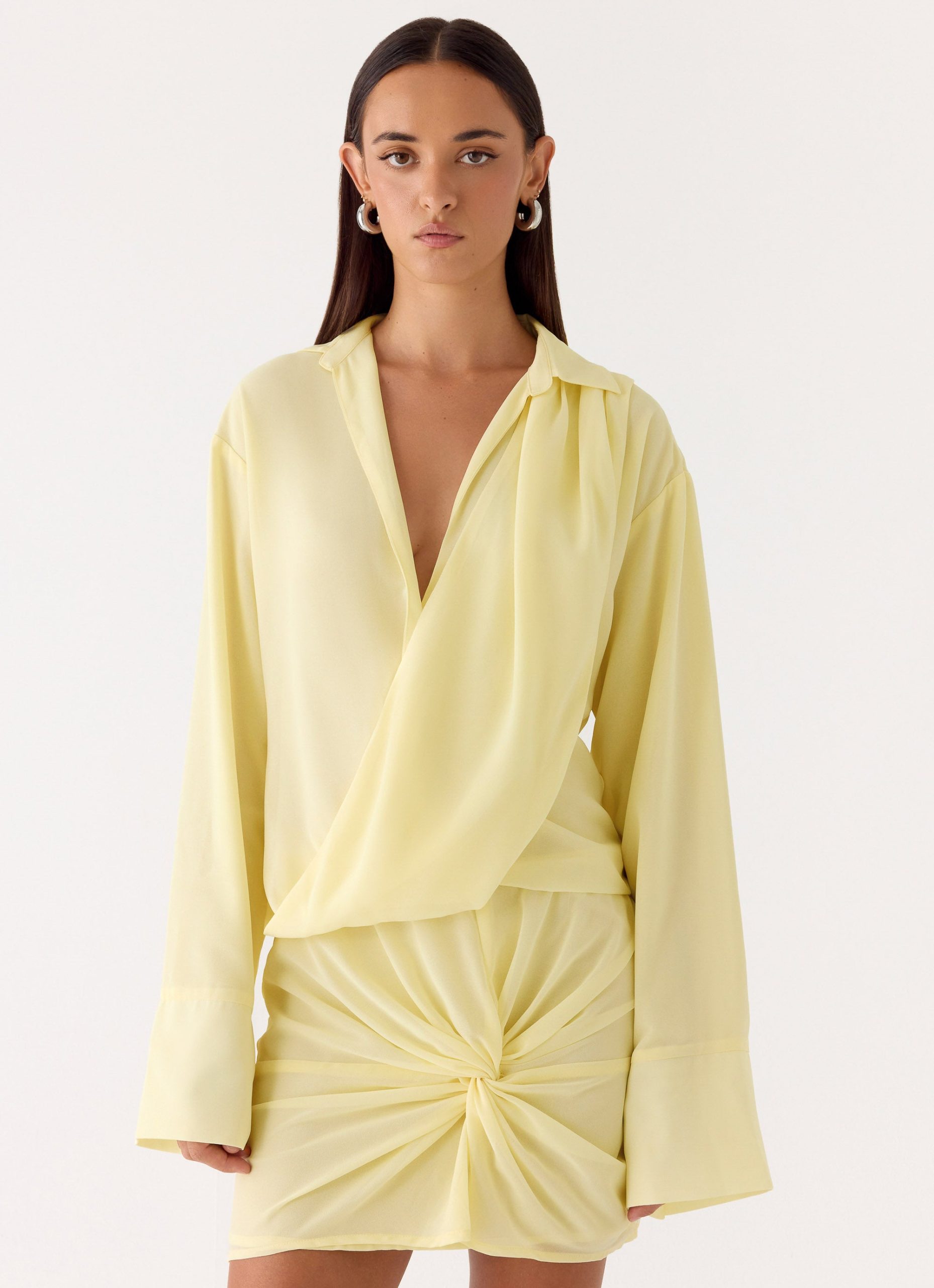 FarrettiShirtMiniDressPaleYellow4
