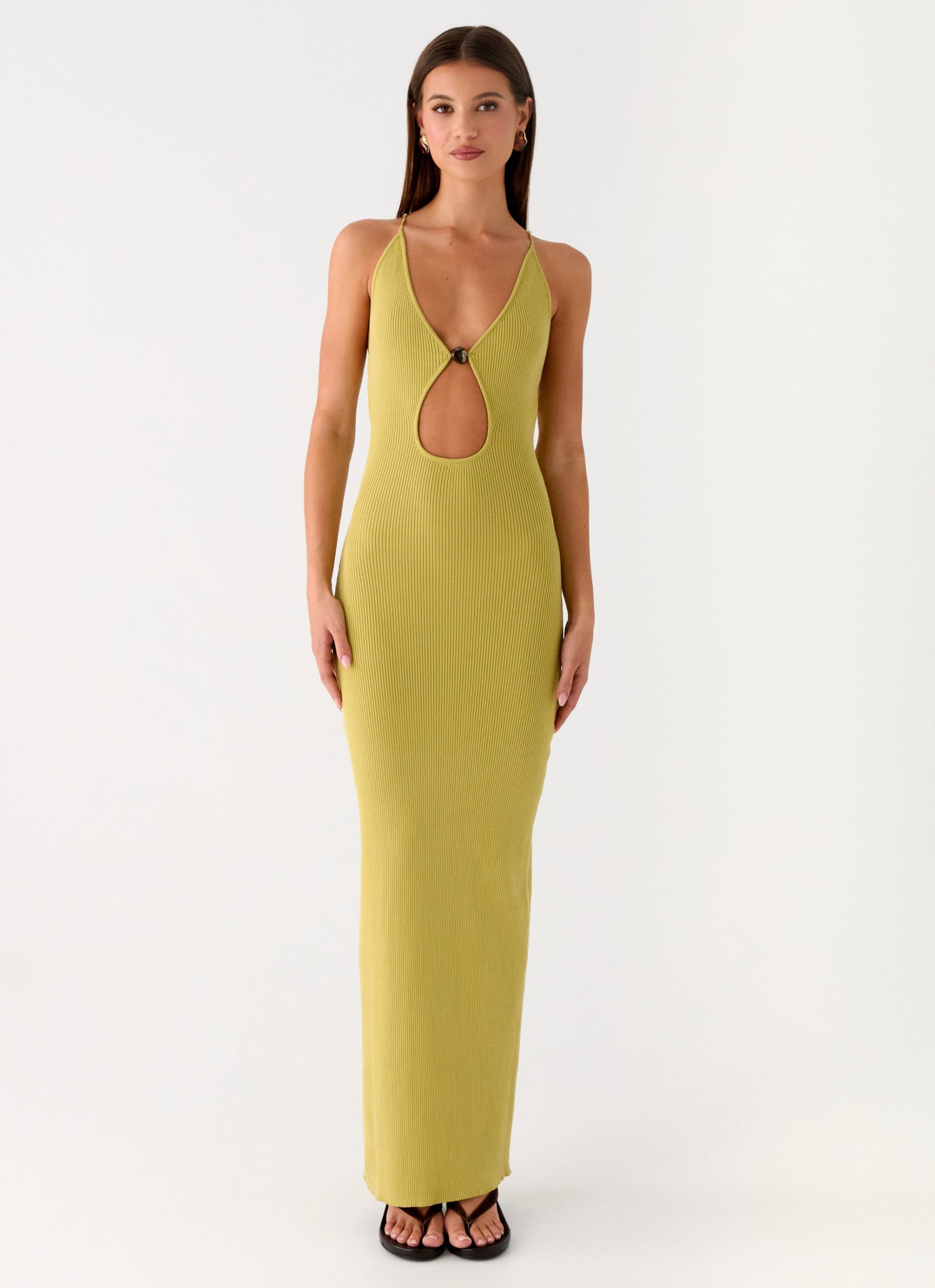 HoldOnTightKnitMaxiDressOlive1Peppermayo