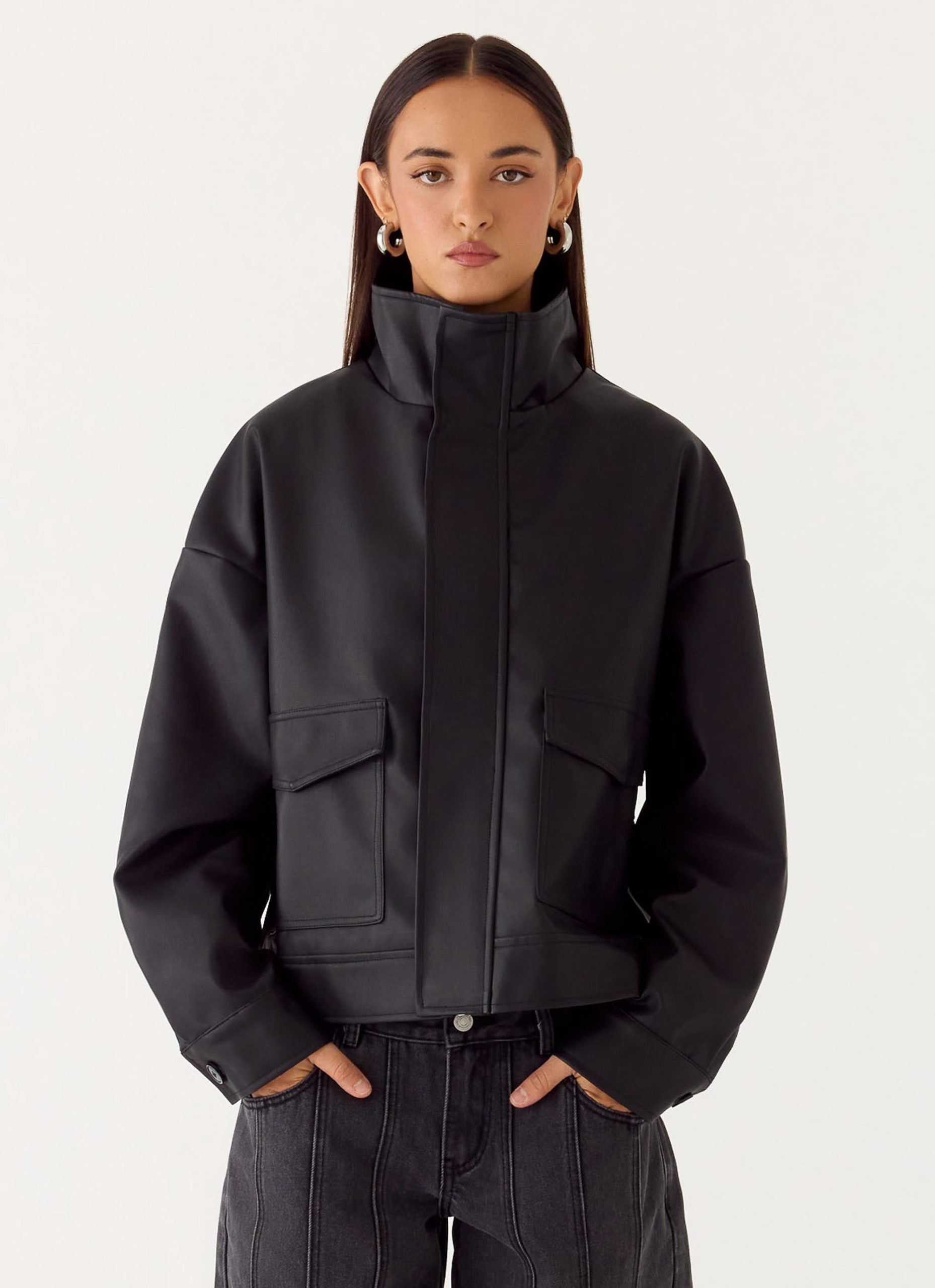 JamesPUBomberJacketBlack4Peppermayo