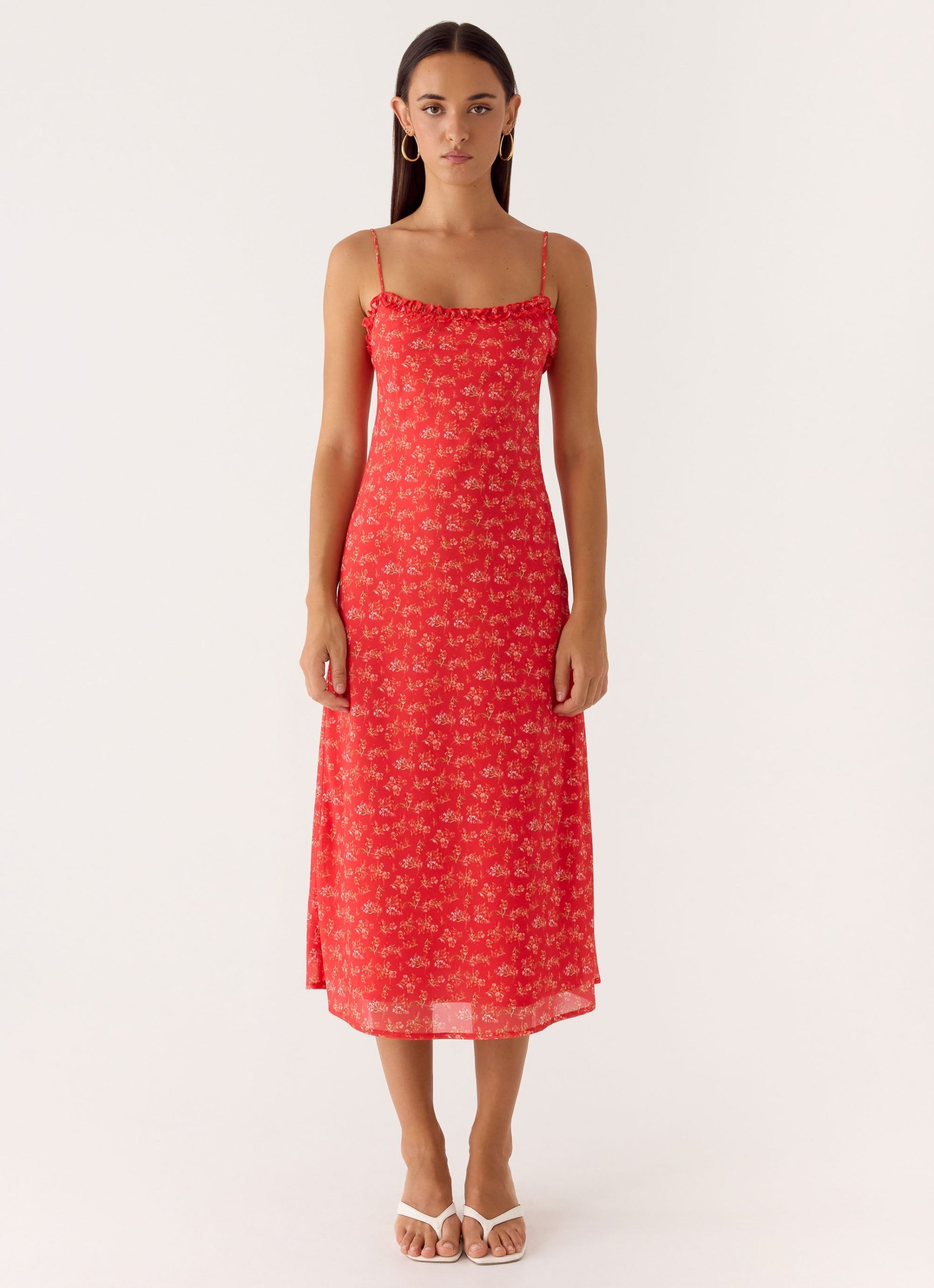 KahloMidiDressMagentared1
