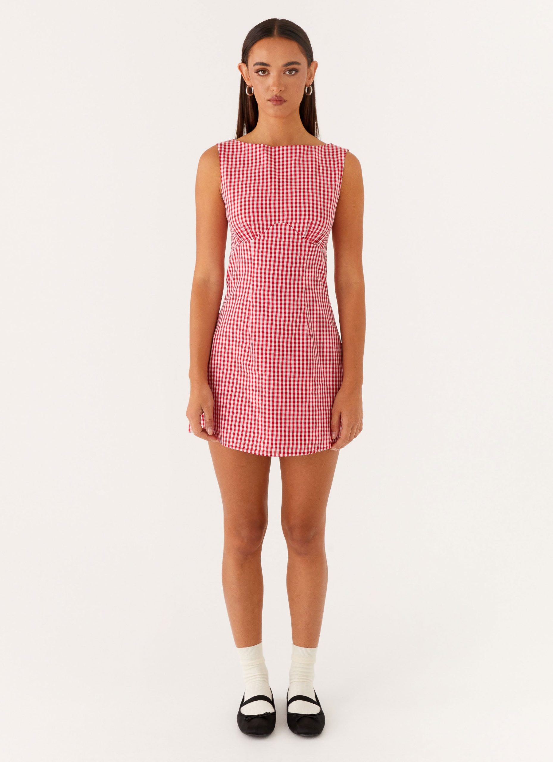 Lotus-Tie-Back-Mini-Dress-Red-Gingham-1jpg
