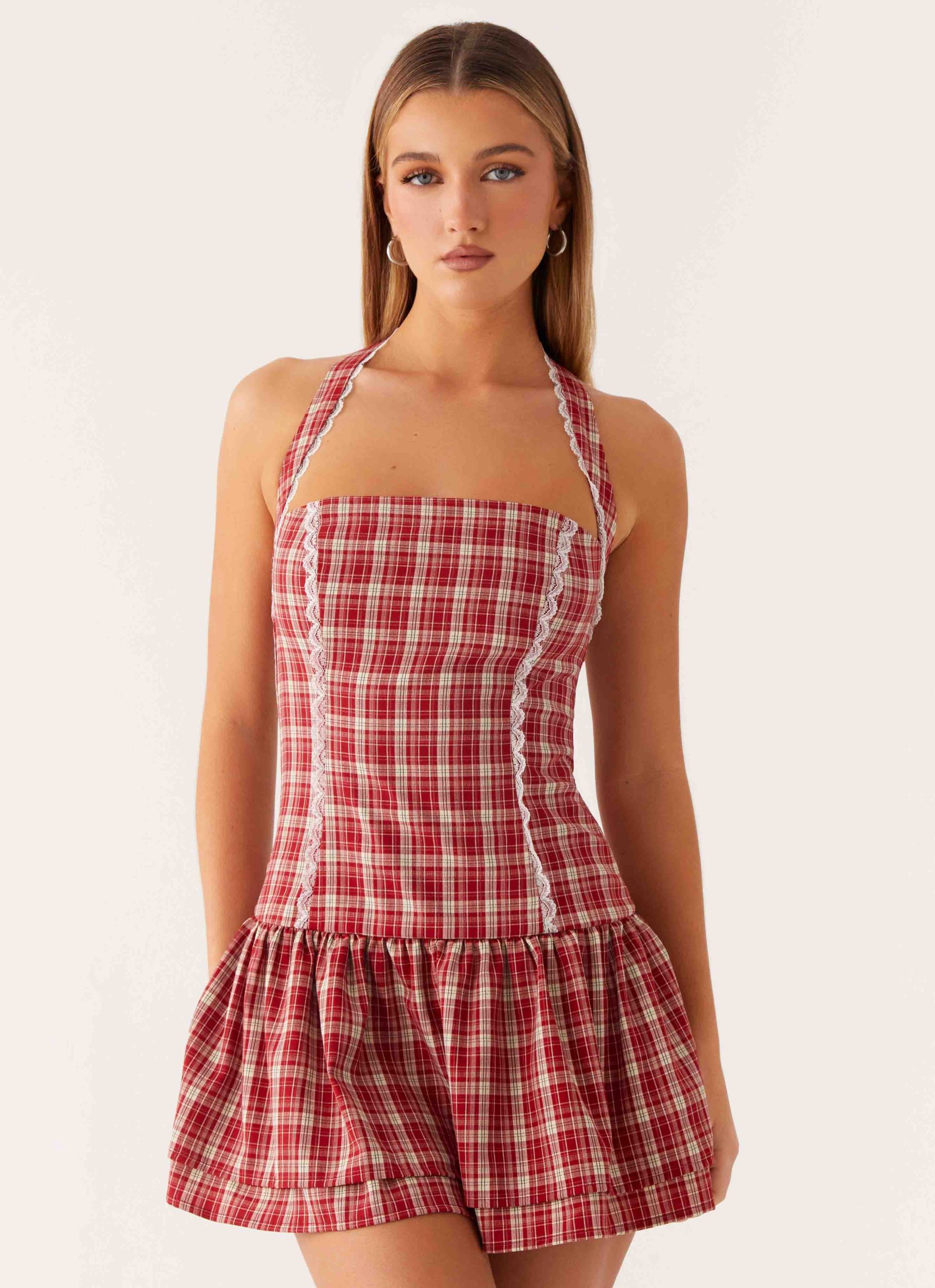 LotusDreamMiniDressRubyCheck5Peppermayo