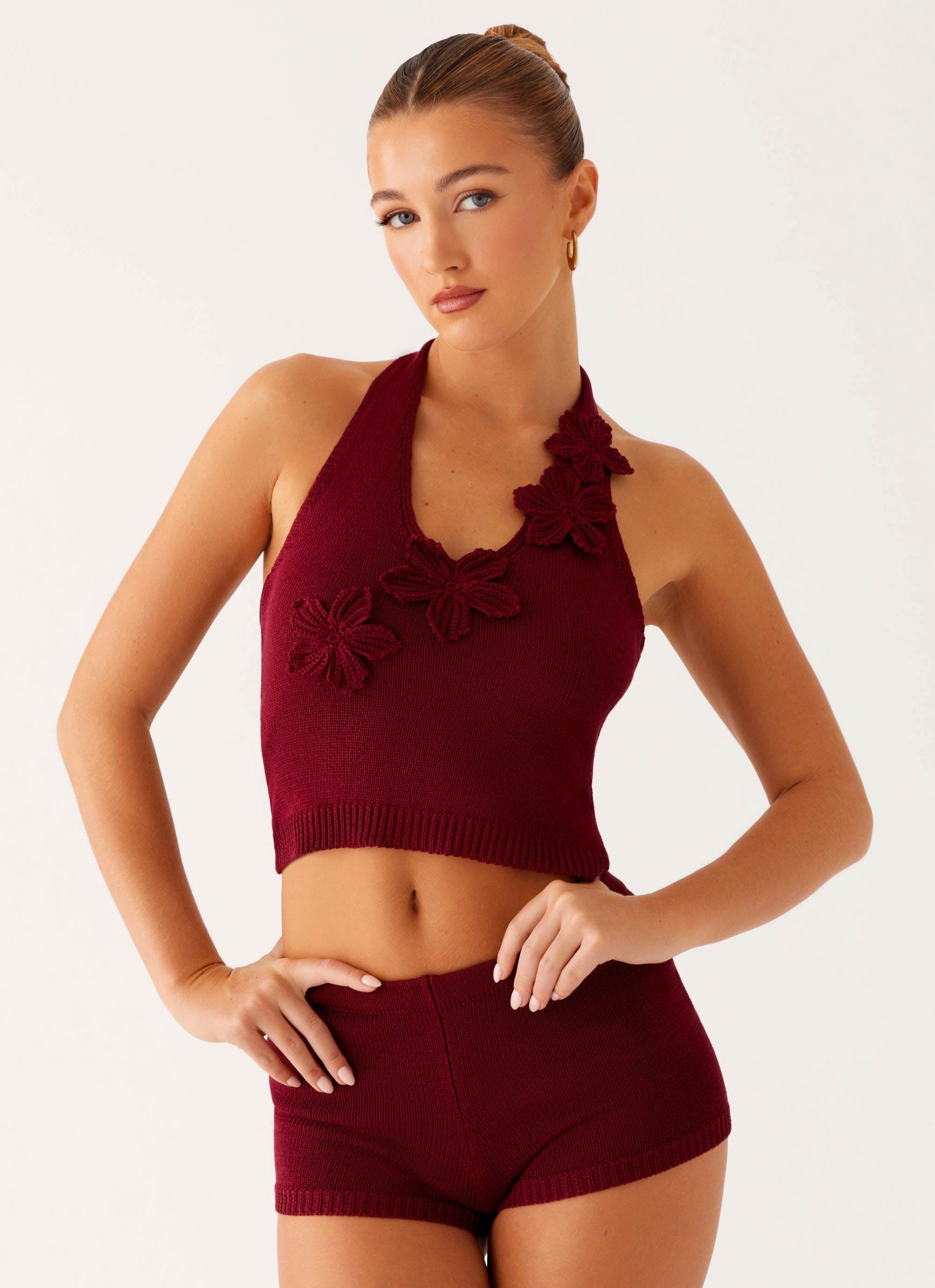 MiffyCrochetTopMaroon4Peppermayo