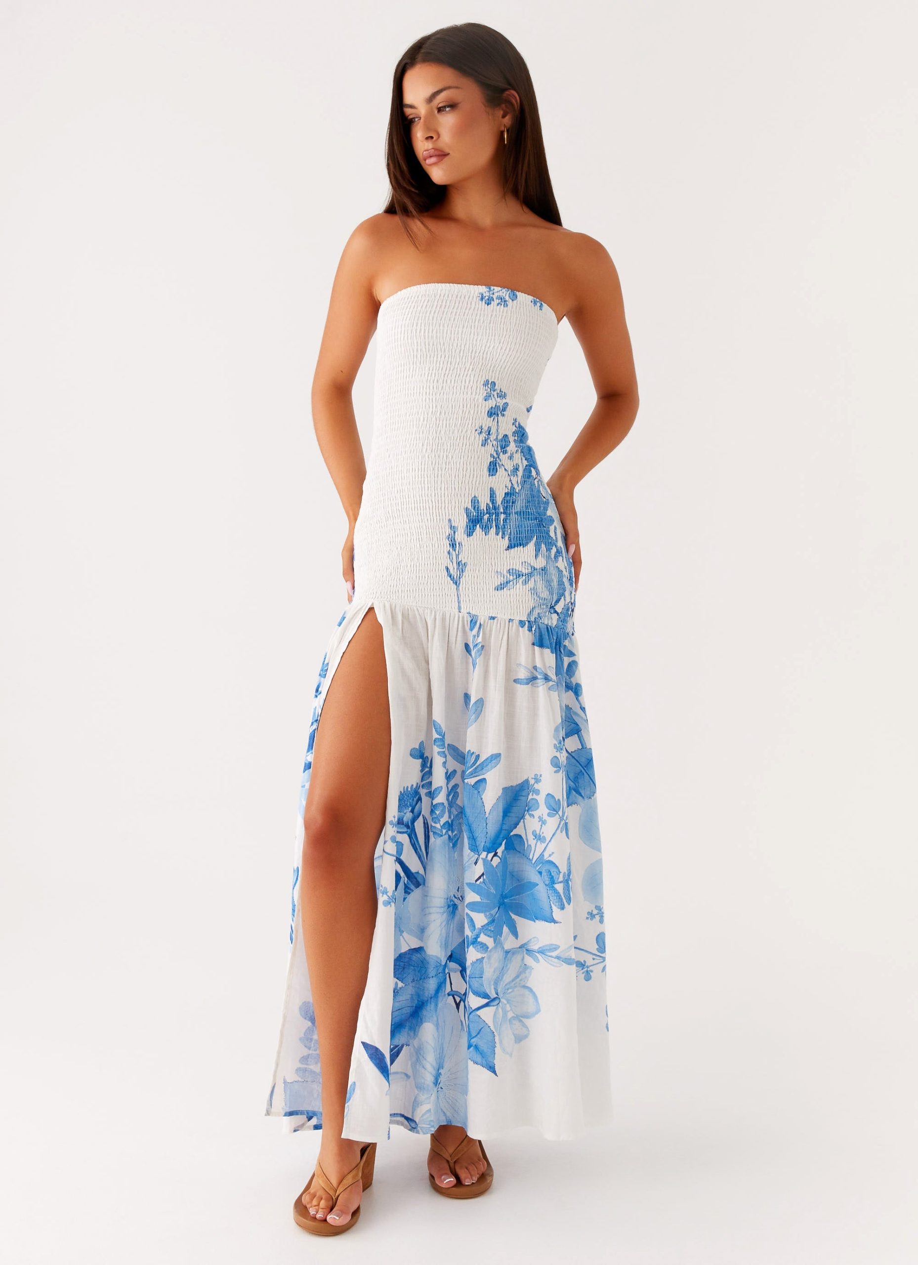 RebeccaMaxiDressBlueFloralPrint4